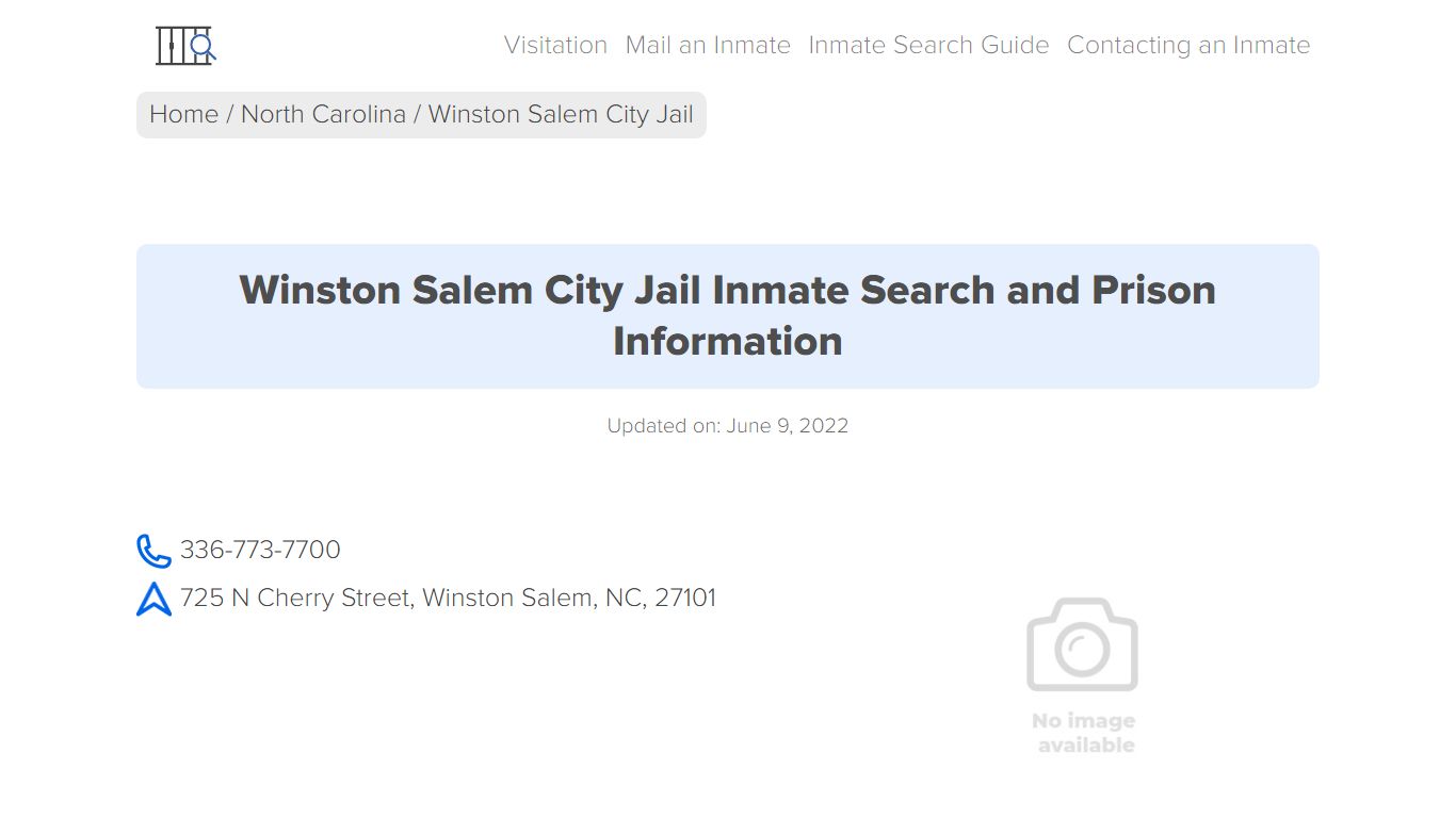 Winston Salem City Jail Inmate Search, Visitation, Phone ...