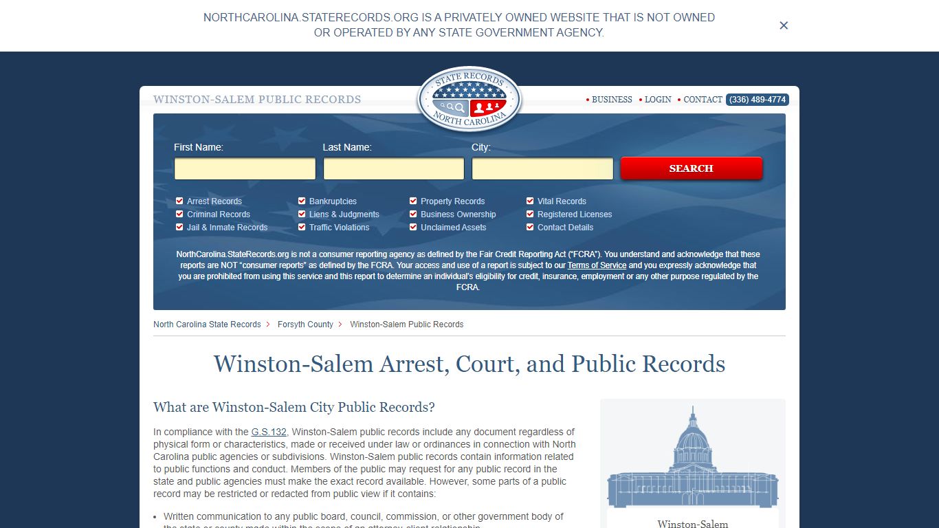 Winston-Salem Arrest and Public Records | North Carolina ...